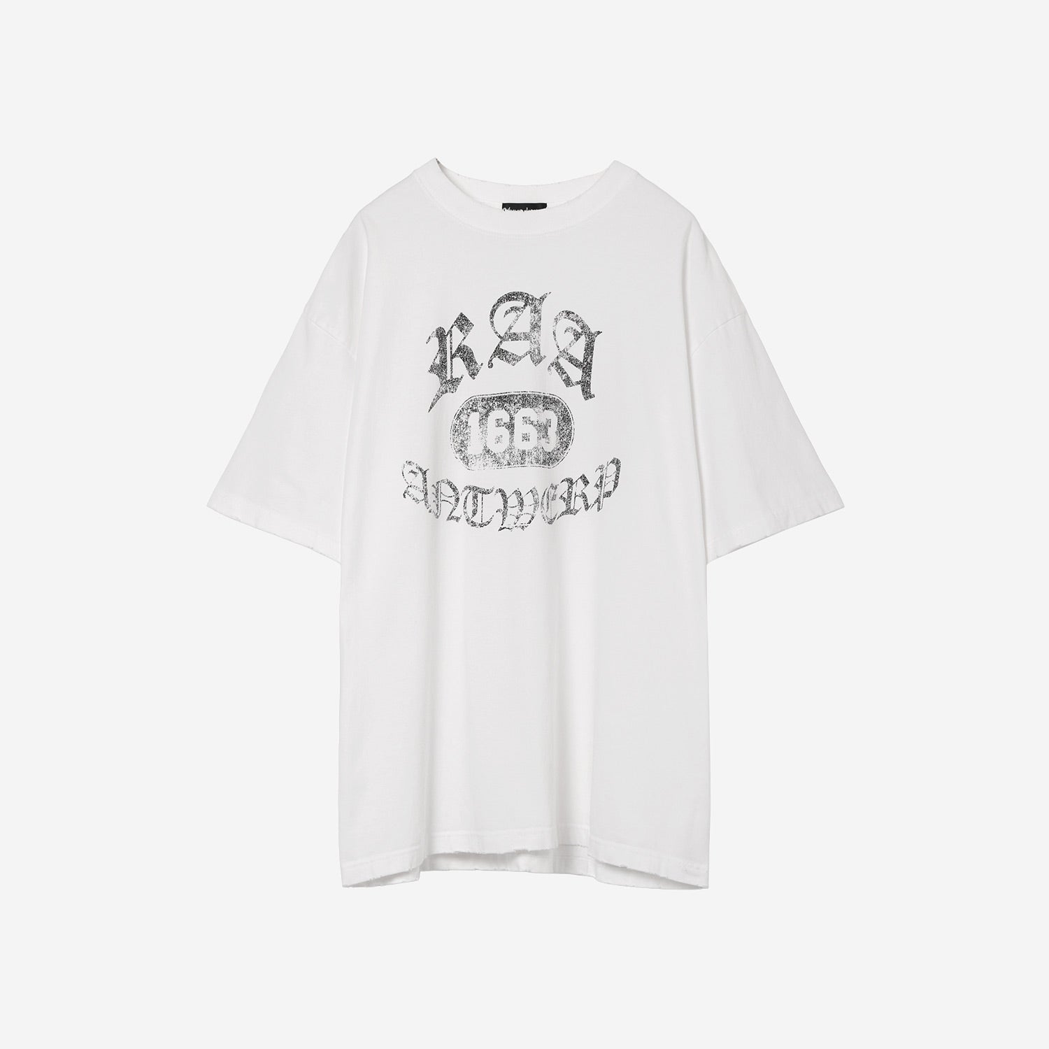 Damaged College Tee / white