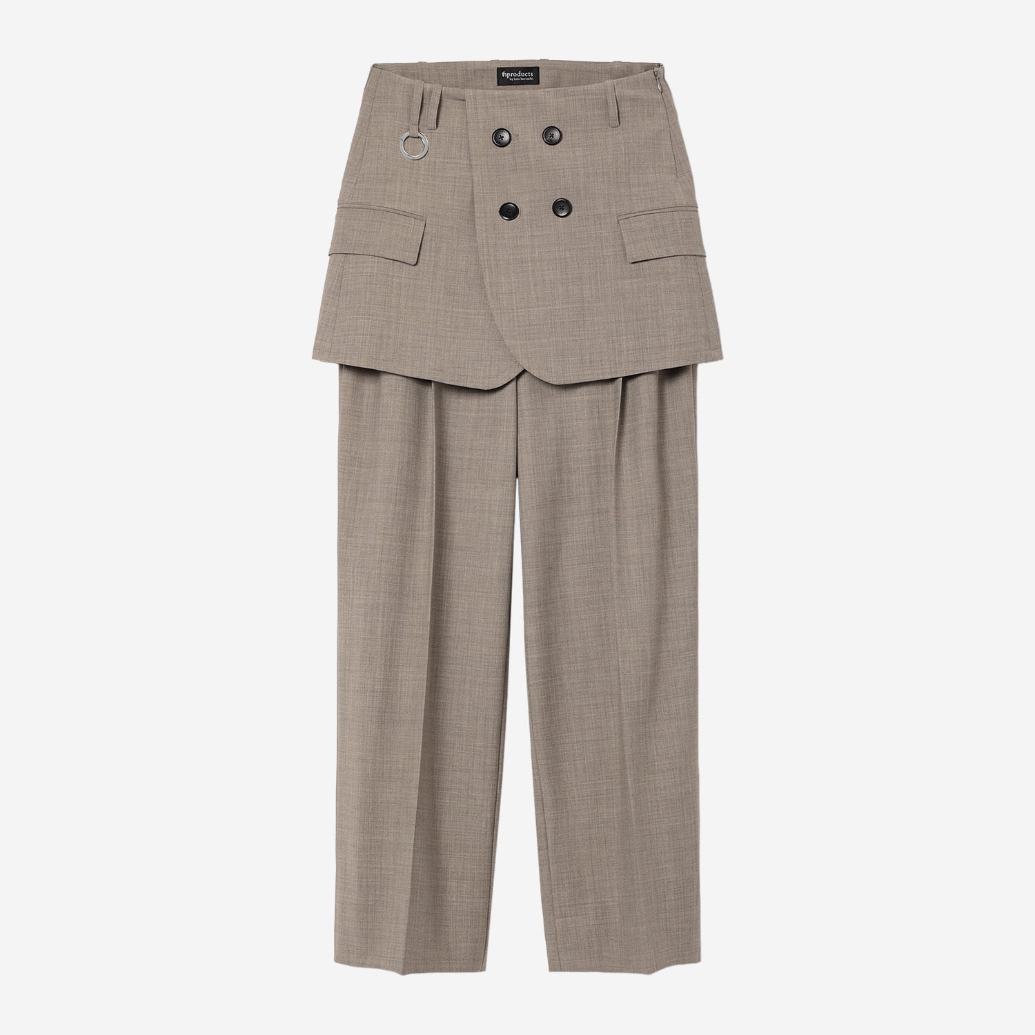 Tailored Detail Wide Pants / beige