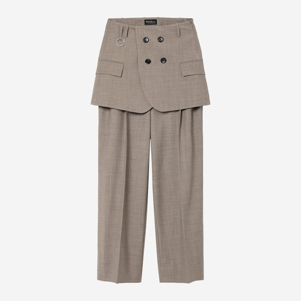 Tailored Detail Wide Pants / beige