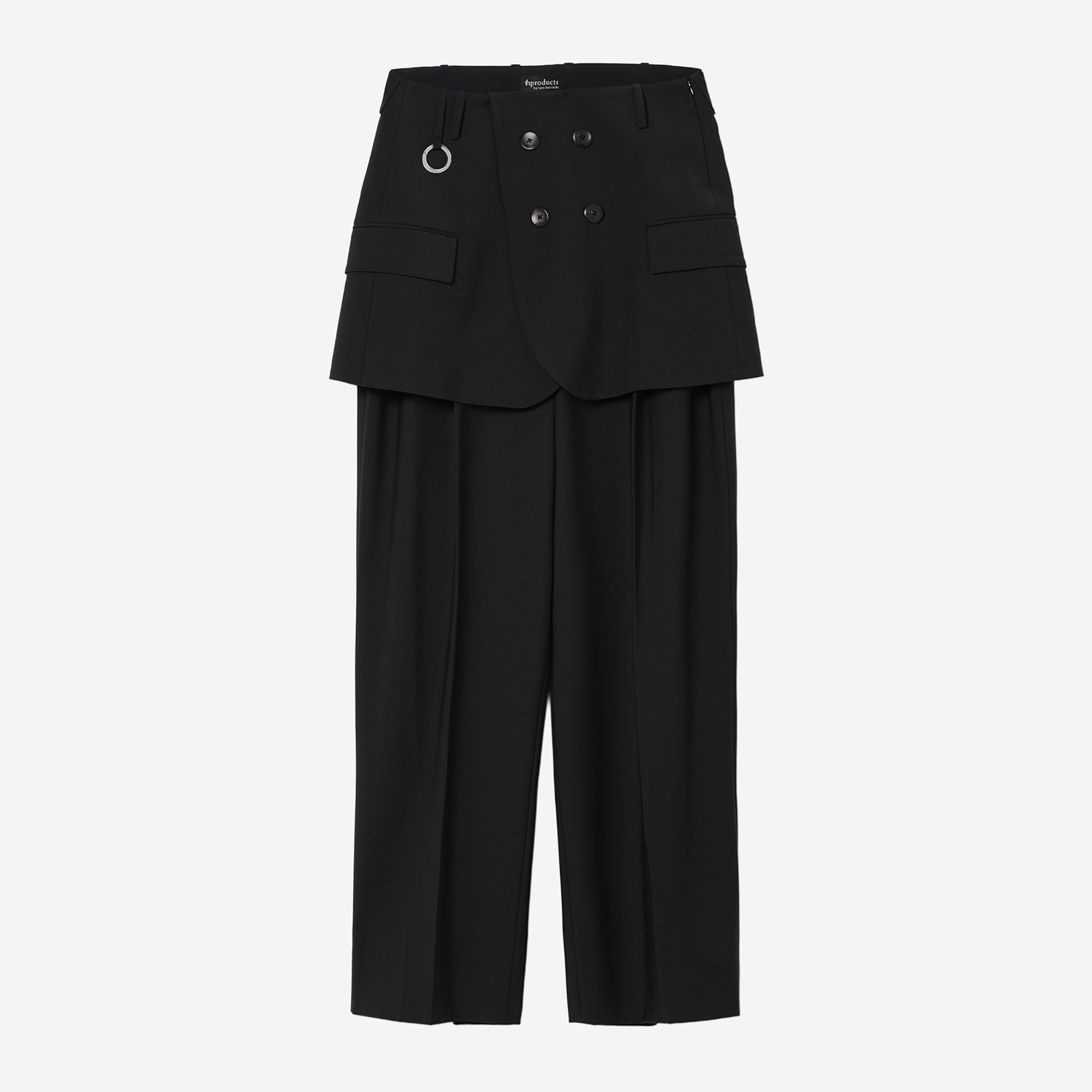 Tailored Detail Wide Pants / black