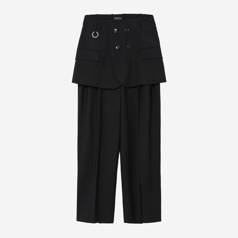 Tailored Detail Wide Pants / black