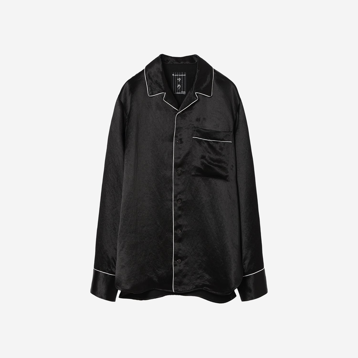 Sleeping Shirt ARTIST WARDROBE / MARIKO ASABUKI / black × white