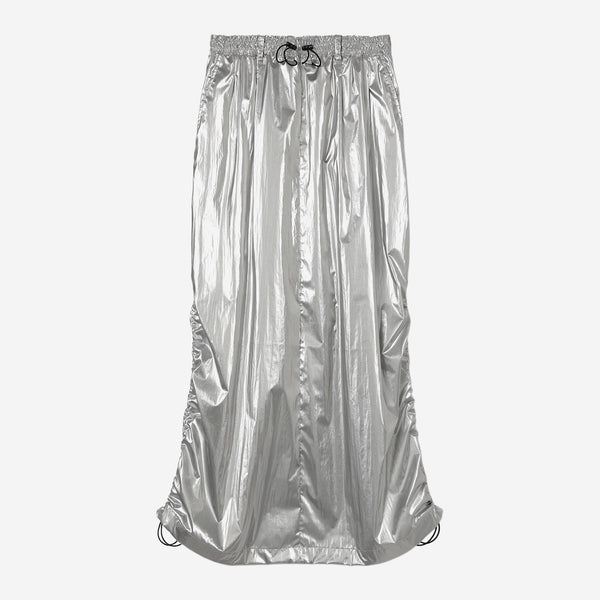 Back Slit Skirt / silver