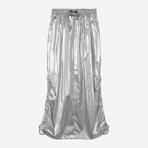 Back Slit Skirt / silver