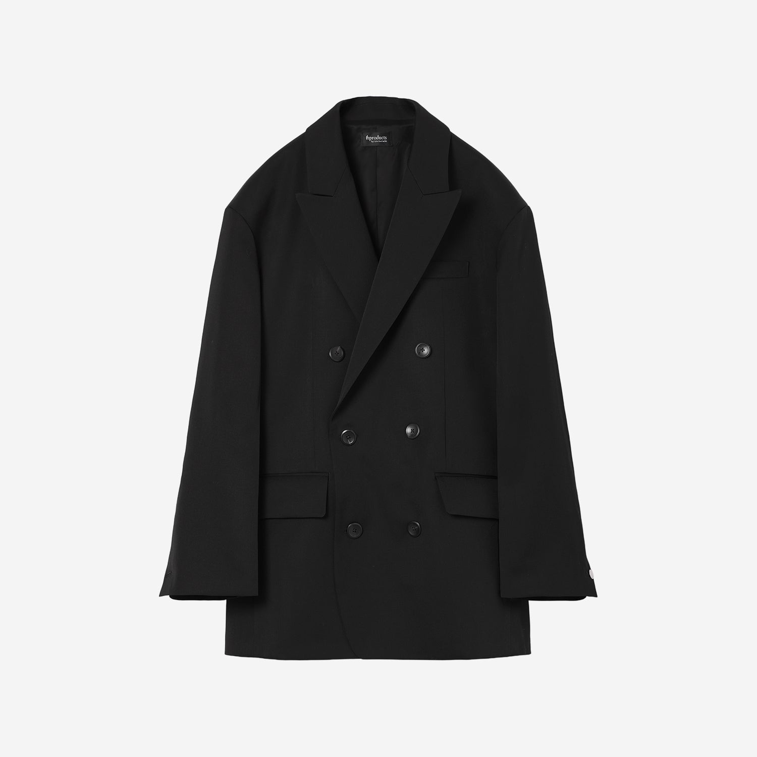 Oversized Double Breasted Jacket / black – th products
