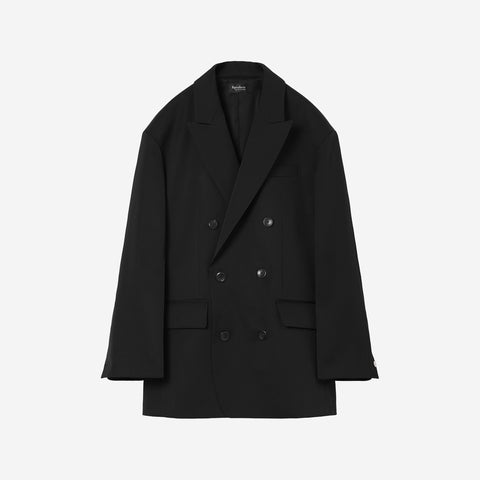 Oversized Double Breasted Jacket / black