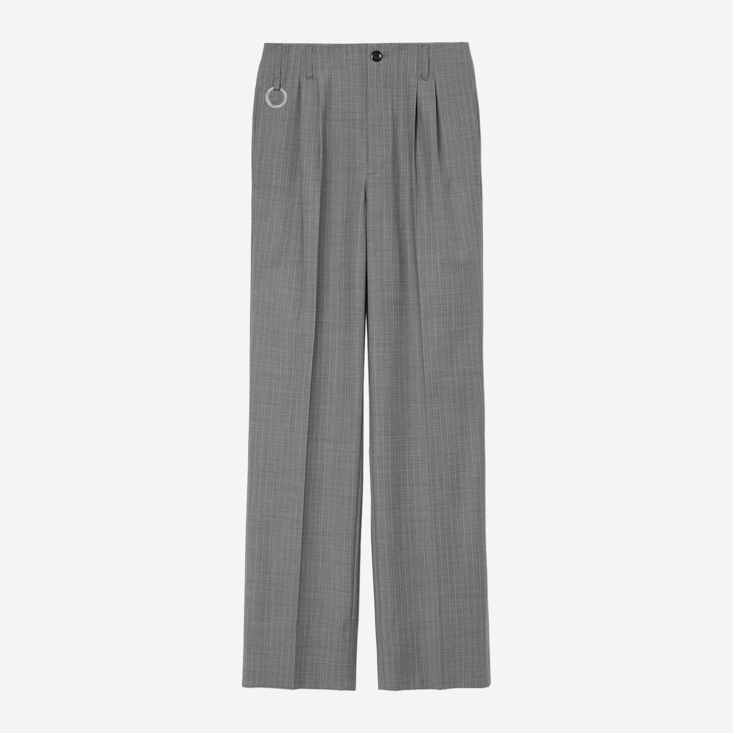 th products ティーエイチ プロダクツ QUINN Wide Tailored Pants クイーン ワイド ストライプ テーラードパンツ スラックス グレー 2601-P01-101 QUINN / Wide Tailored Pants / gray stripe – th products