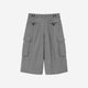 Wide Cargo Shorts / gray stripe