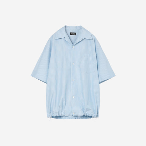 Open Collar Shirt (MID) / sax stripe