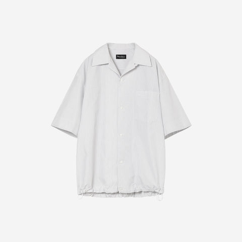 Open Collar Shirt (MID) / white stripe