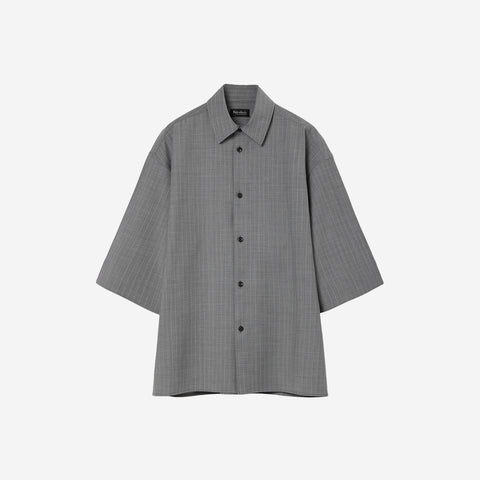 EDWARD / Big Sleeve S/S Shirt / gray stripe