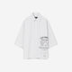 EDWARD / Graphic Print Big Sleeve S/S Shirt / white stripe