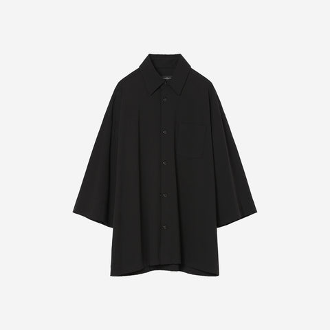 EDWARD / Big Sleeve S/S Shirt / black