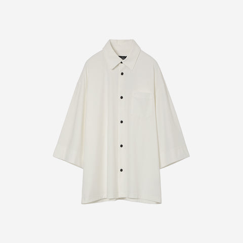 EDWARD / Big Sleeve S/S Shirt / white