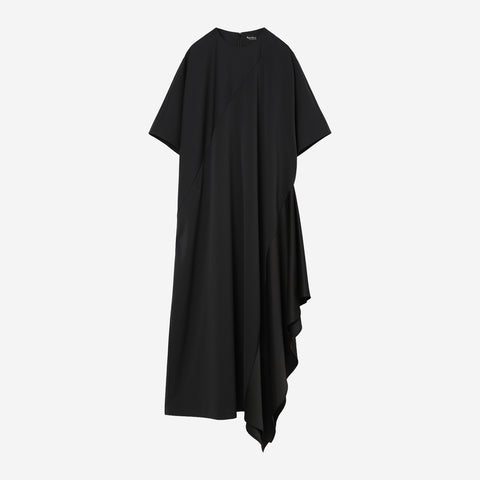 Satin Mix Bias Cut Dress / black