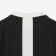 Mix Cut S/S Dress / white × black
