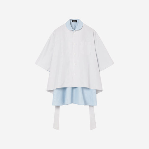 Flare Blouse / mix stripe