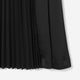 Satin Mix Pleats Skirt / black