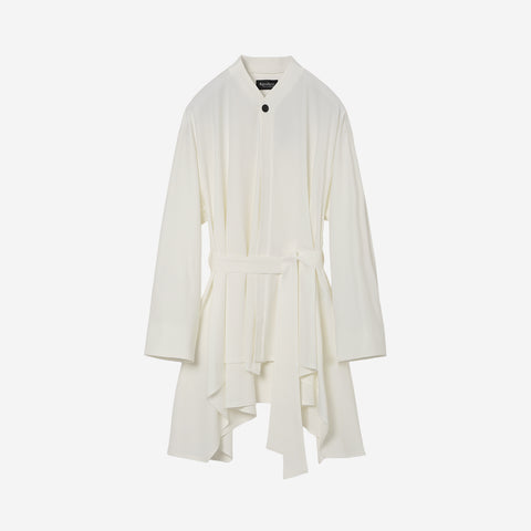 Double Breasted Flare Cardigan / white