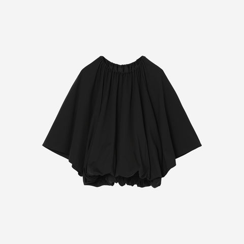 Bubble Hem Top / black