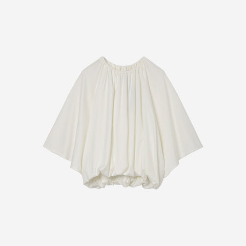 Bubble Hem Top / white