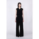 Belted Sleeveless Jumpsuit / black