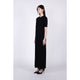 Mix Cut S/S Dress / gray × black