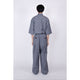Wide Cargo Pants / gray stripe