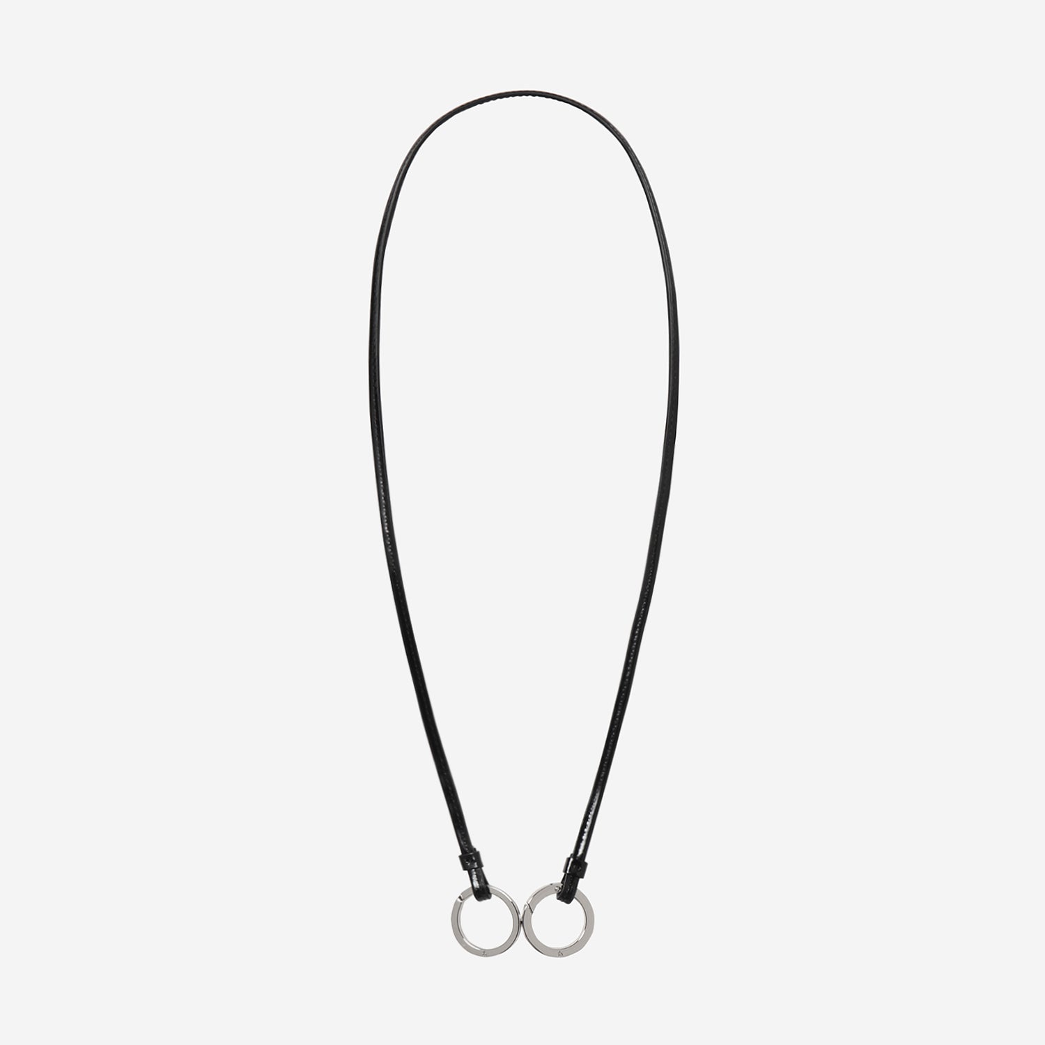 Key Necklace / black × silver