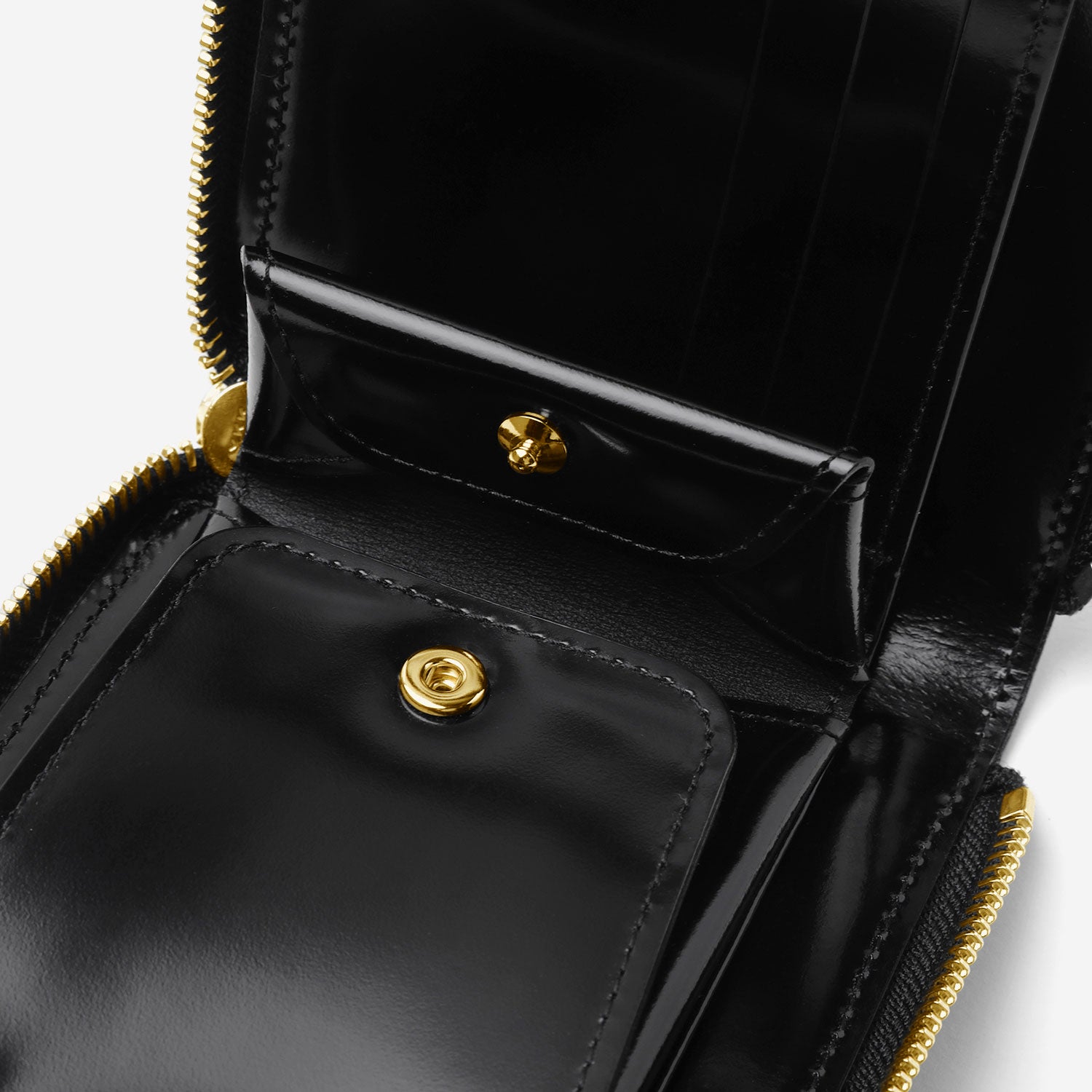 Zip Around Wallet / black × gold – th products