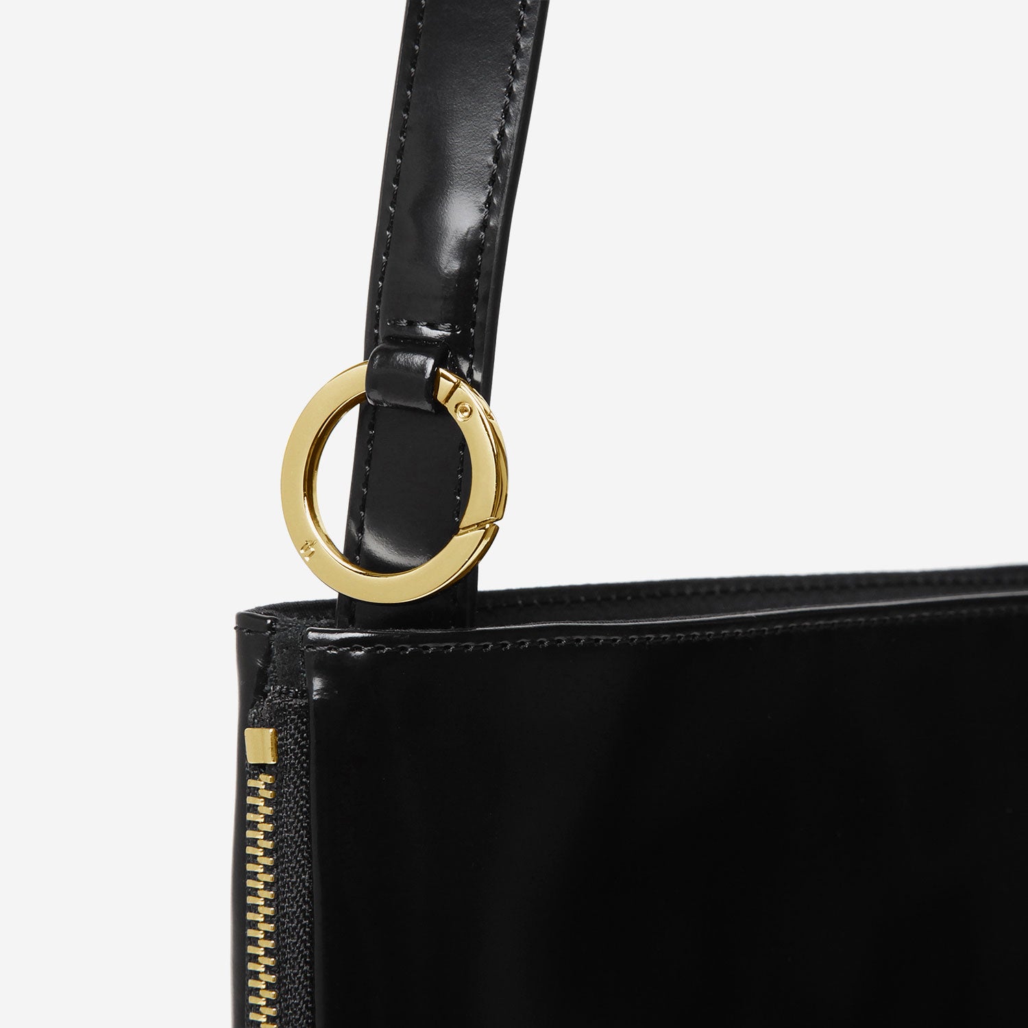 Shoulderbag Small / black × gold