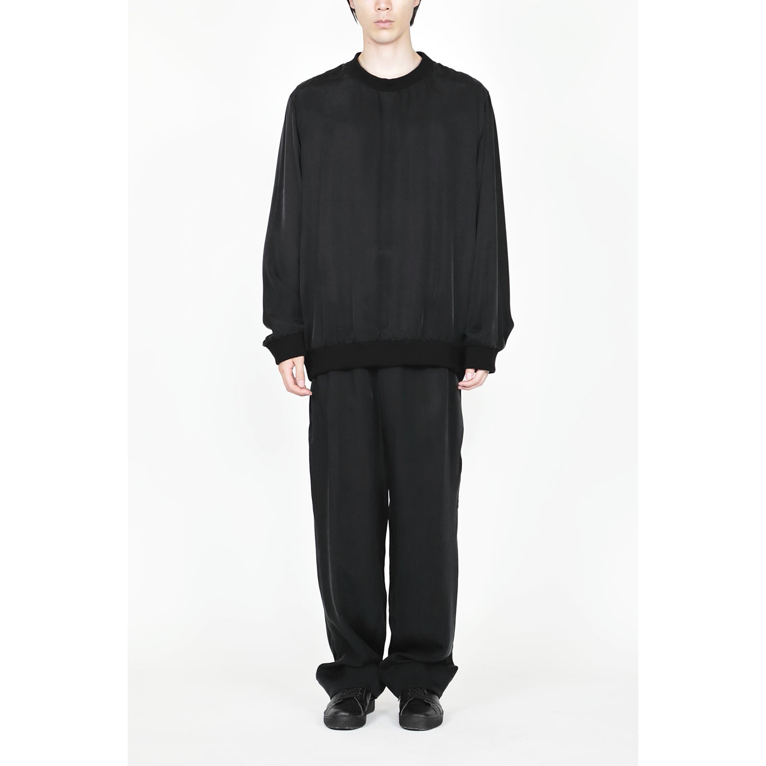 Drape Sweat Shirt / black