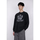 Damaged College Sweatshirt / black