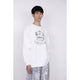 Damaged College Sweatshirt / white