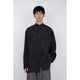 Stand Collar Big Shirt / black