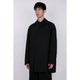 Bonding Stand Fall Collar Coat / black