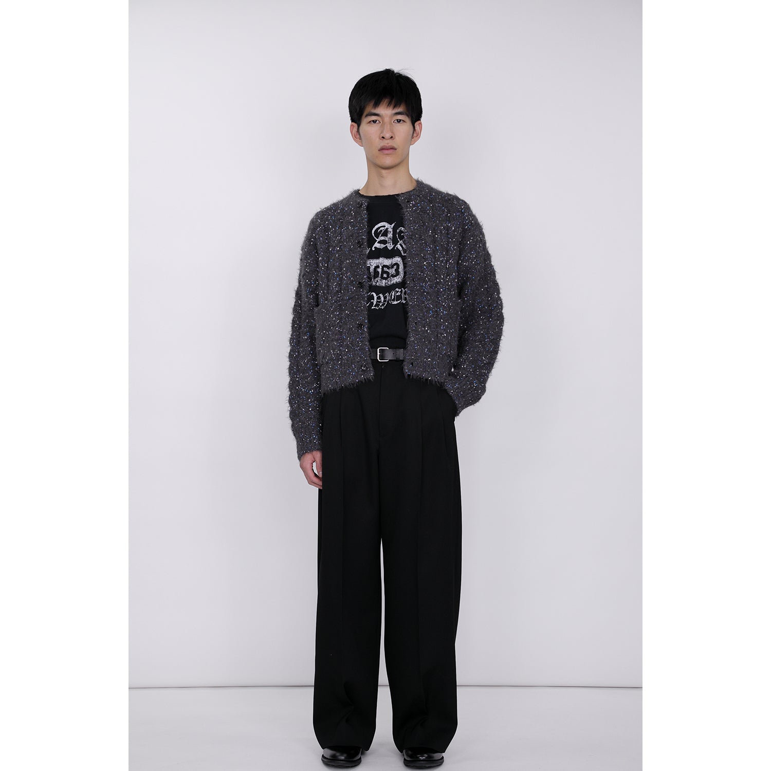 Color Nep Mole Knit Cardigan / gray – th products