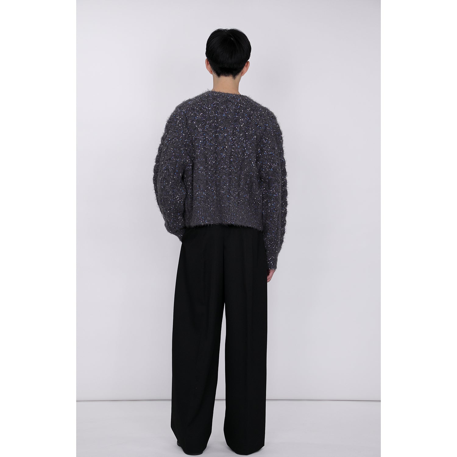 Color Nep Mole Knit Cardigan / gray – th products