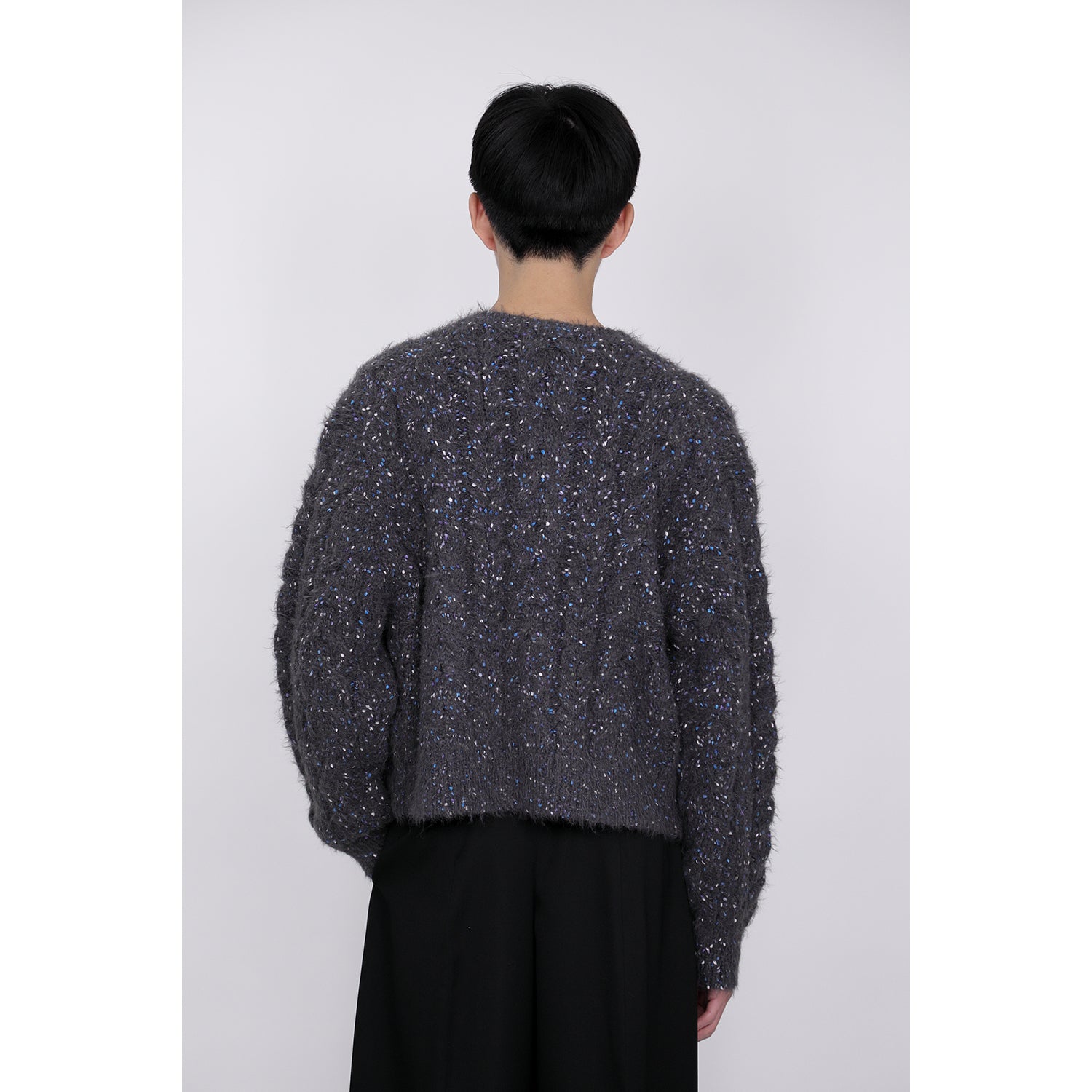 Color Nep Mole Knit Cardigan / gray – th products