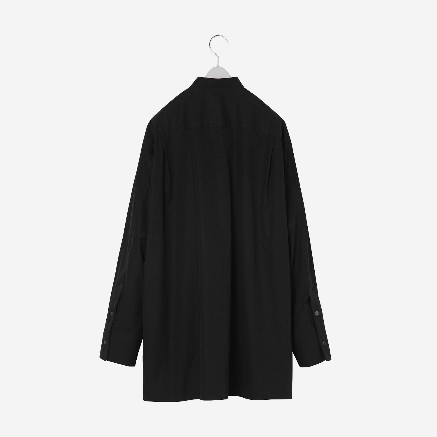 Oversized Band collar Shirt / black