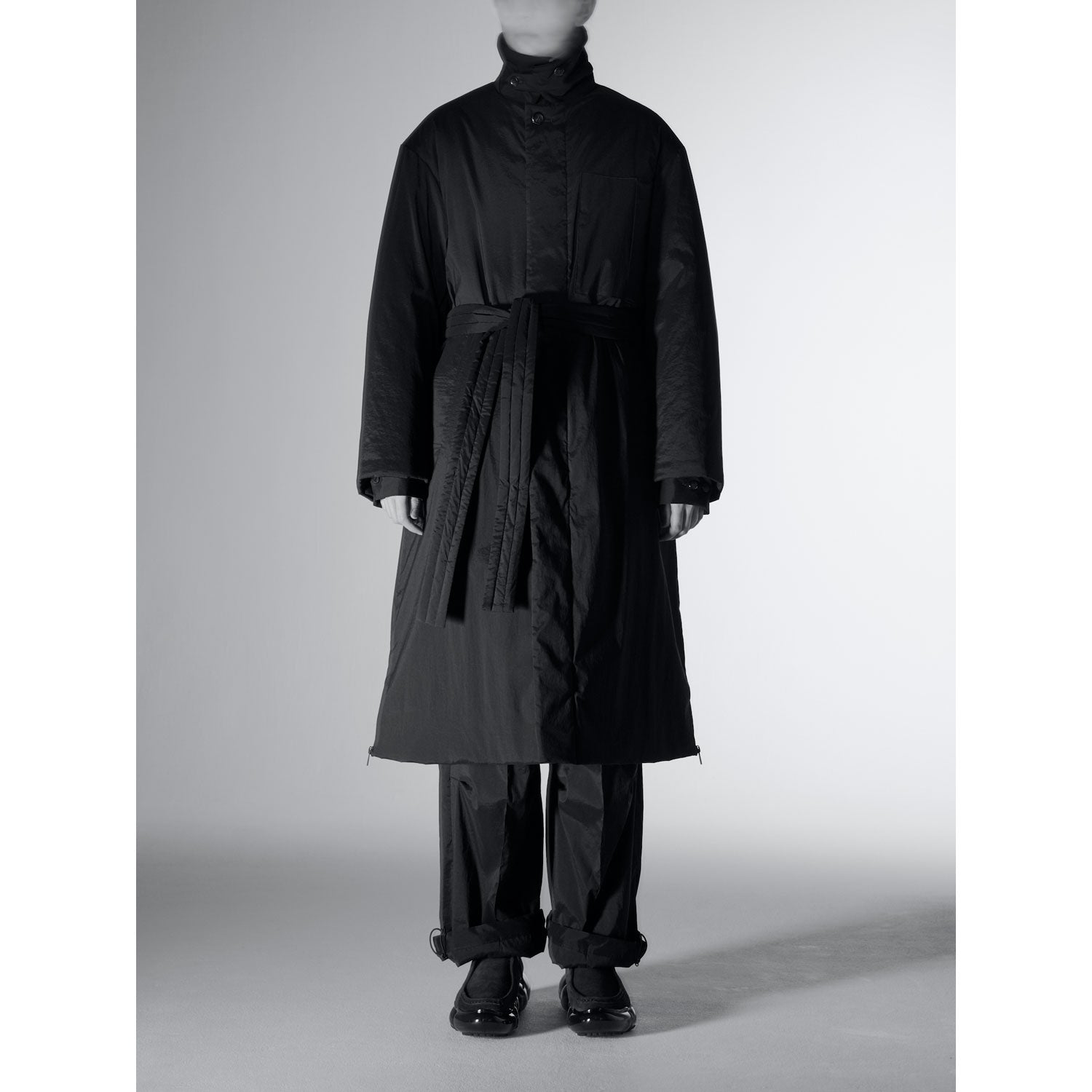 Long Padded Coat / black – th products