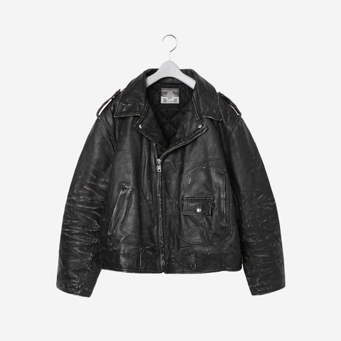 th×blackmeans ABSTRACT STUDDED RIDERS JACKET "Untitled, (SCHELLMANN 261-270)" / Black