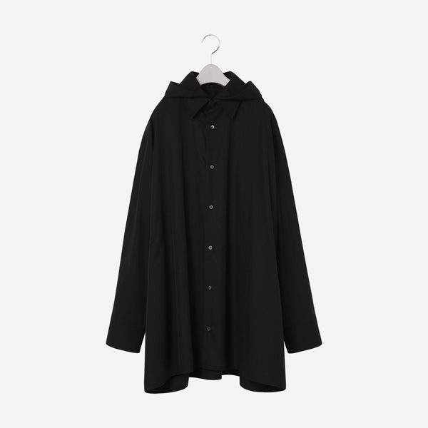 Hooded Oversized Shirt / black