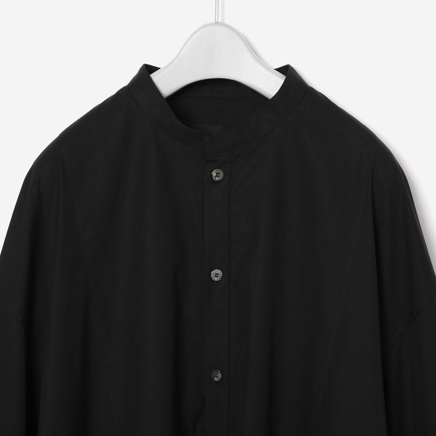 Band Collar Shirt / black