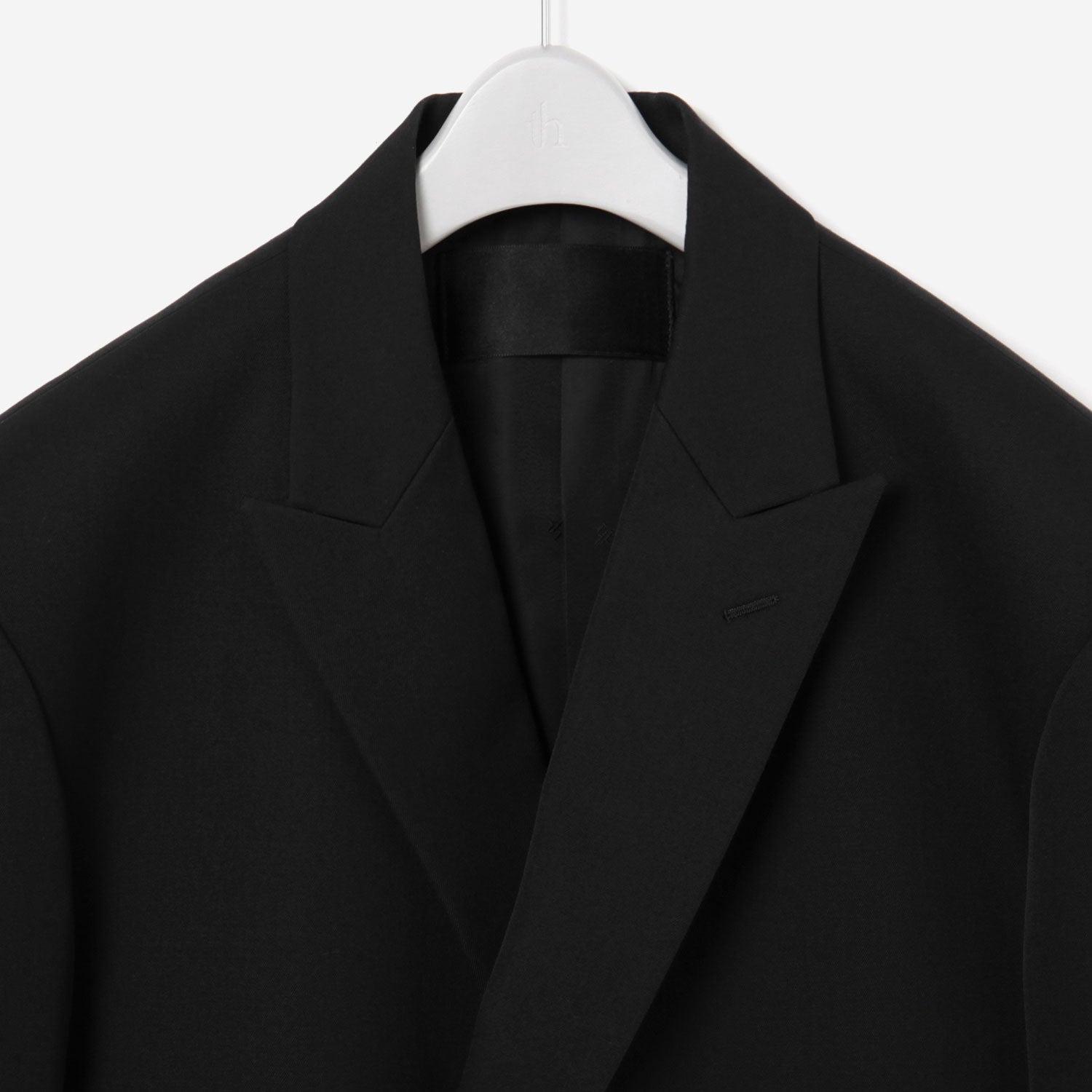 Peaked Lapel Double Jacket / black – th products