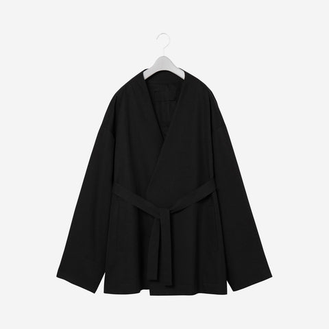 Collar Less Gown / black