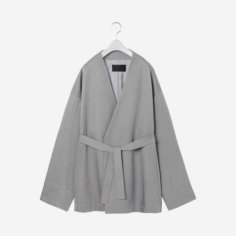 Collar Less Gown / gray