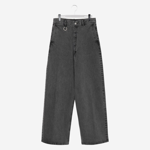 HAUSER / Super Wide Denim Pants / fade gray