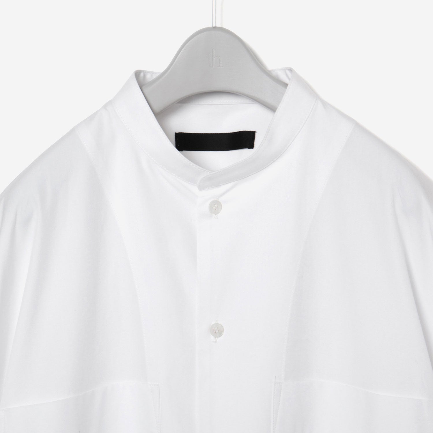 Band collar Shirt / white