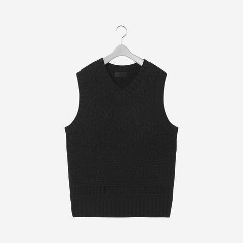 Hunting Knit Vest / black